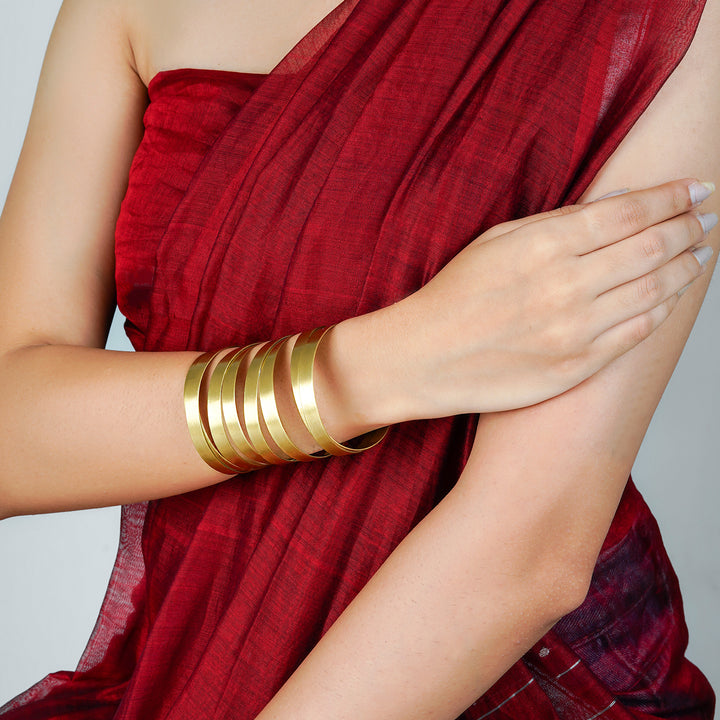 Teejh Pranjalika Gold Cuff Bracelet