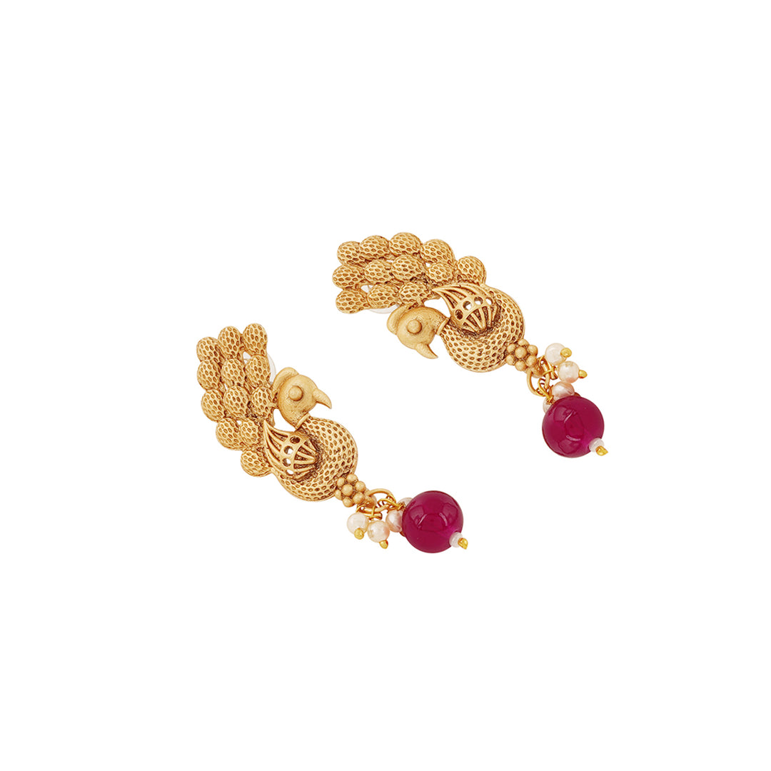 Teejh Holkar Gold Ruby Necklace Set