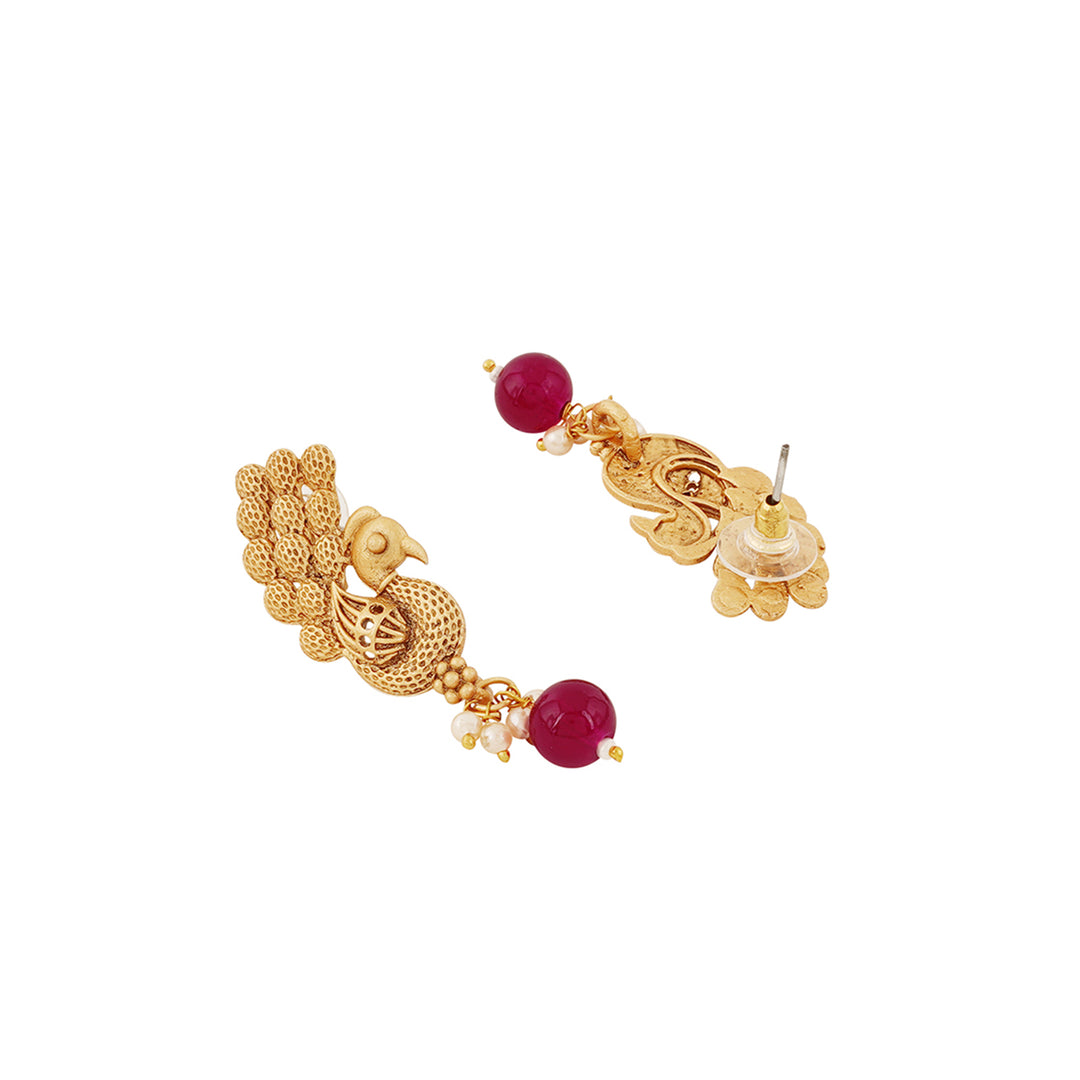 Teejh Holkar Gold Ruby Necklace Set