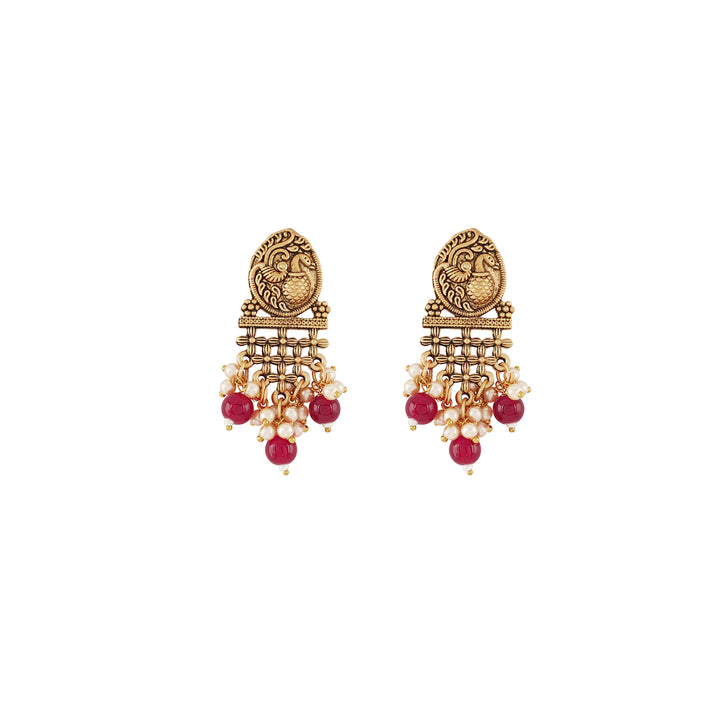 Teejh Kanvi Gold Ruby Necklace Set
