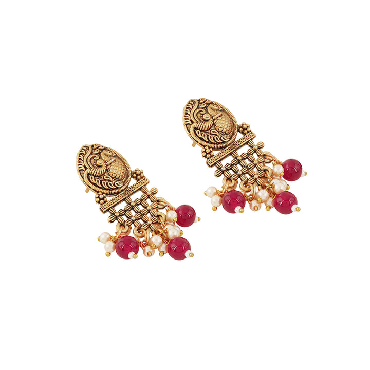 Teejh Kanvi Gold Ruby Necklace Set