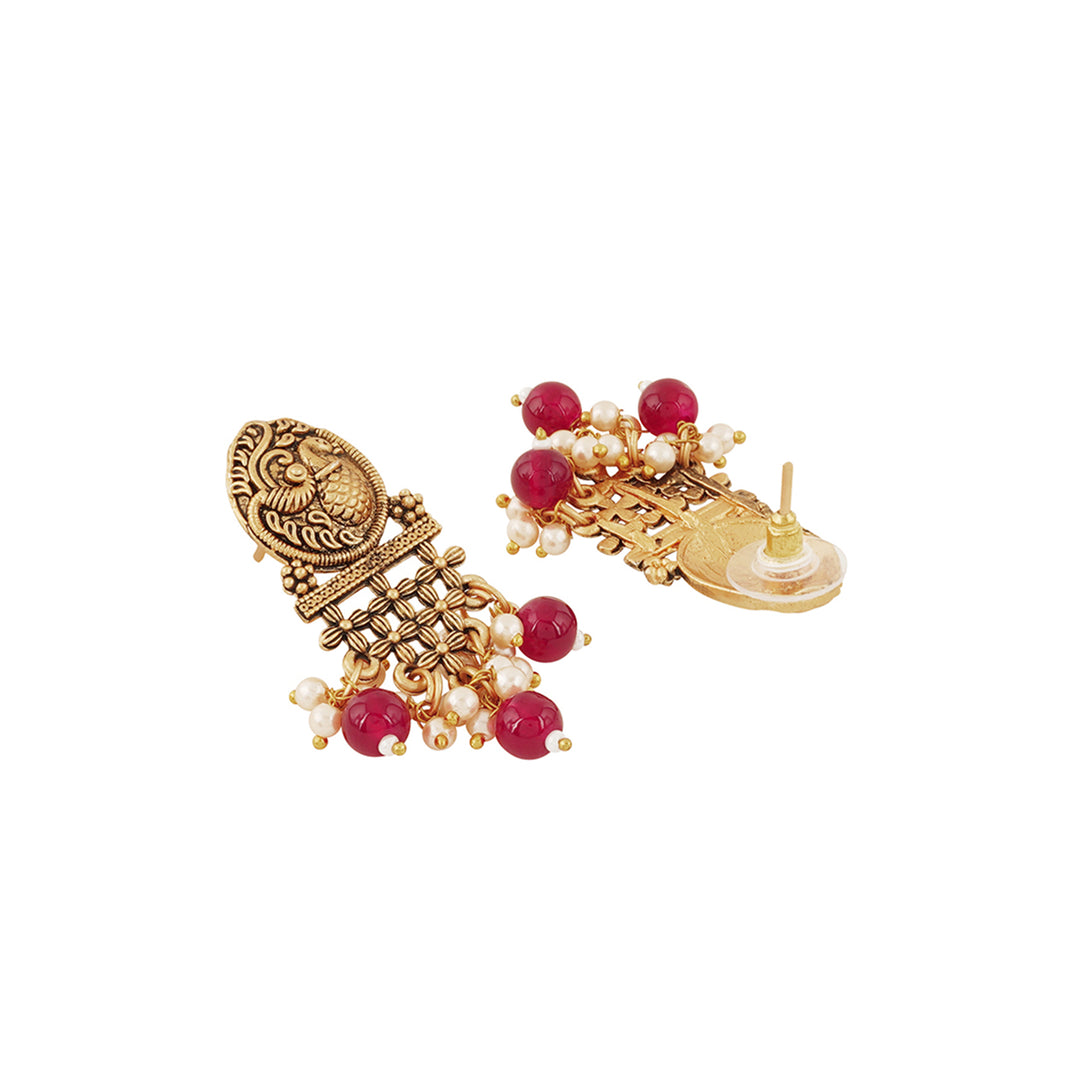 Teejh Kanvi Gold Ruby Necklace Set