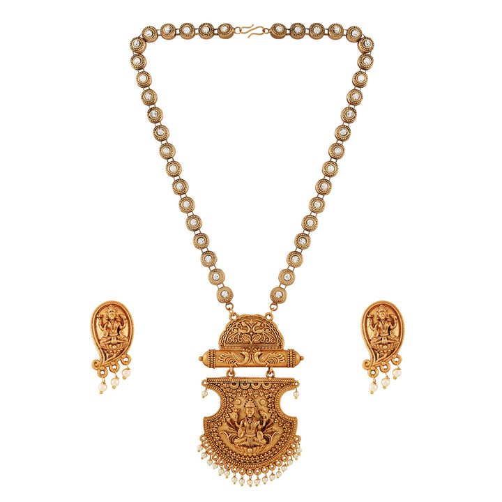 Teejh Kushan Gold And Necklace Set