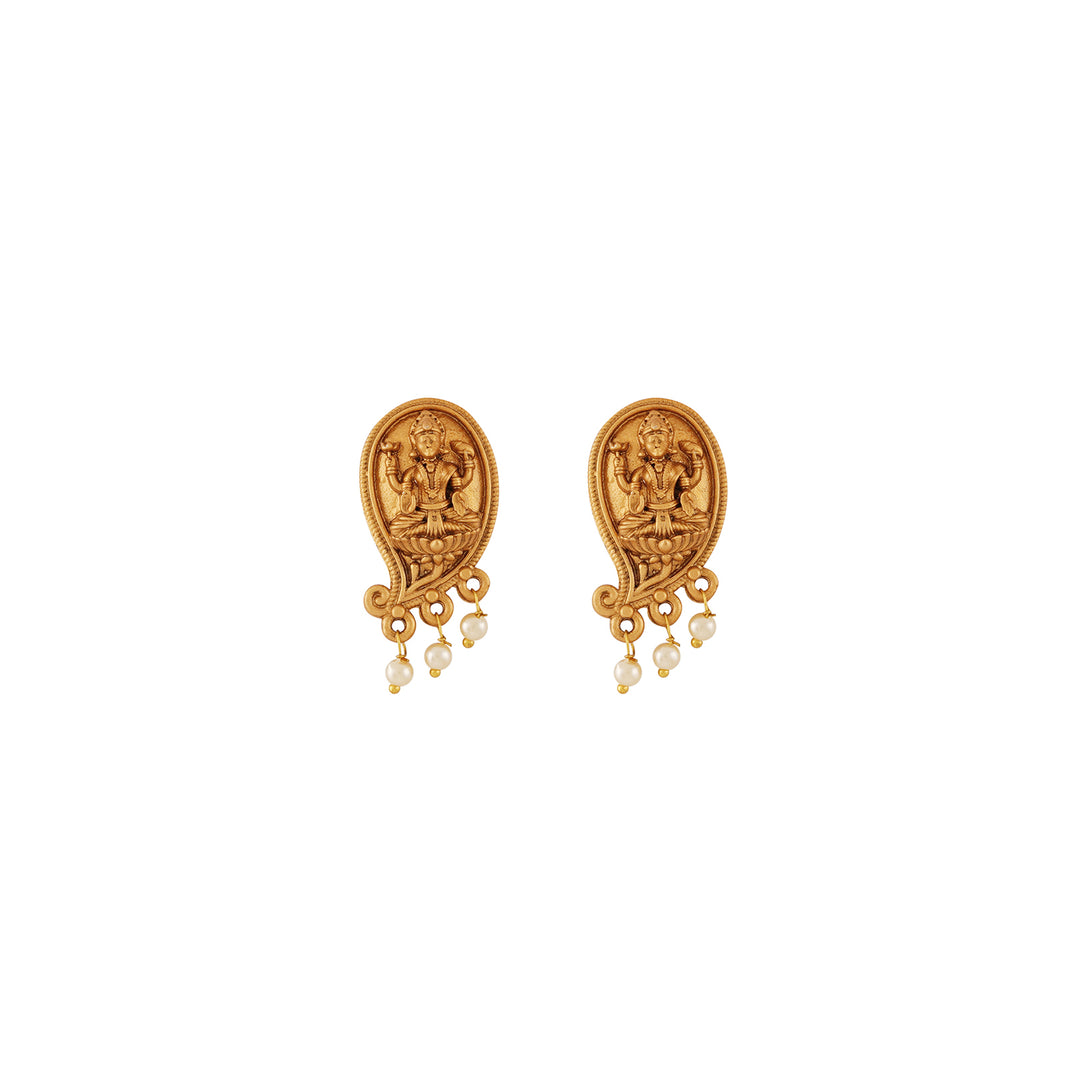 Teejh Kushan Gold And Necklace Set