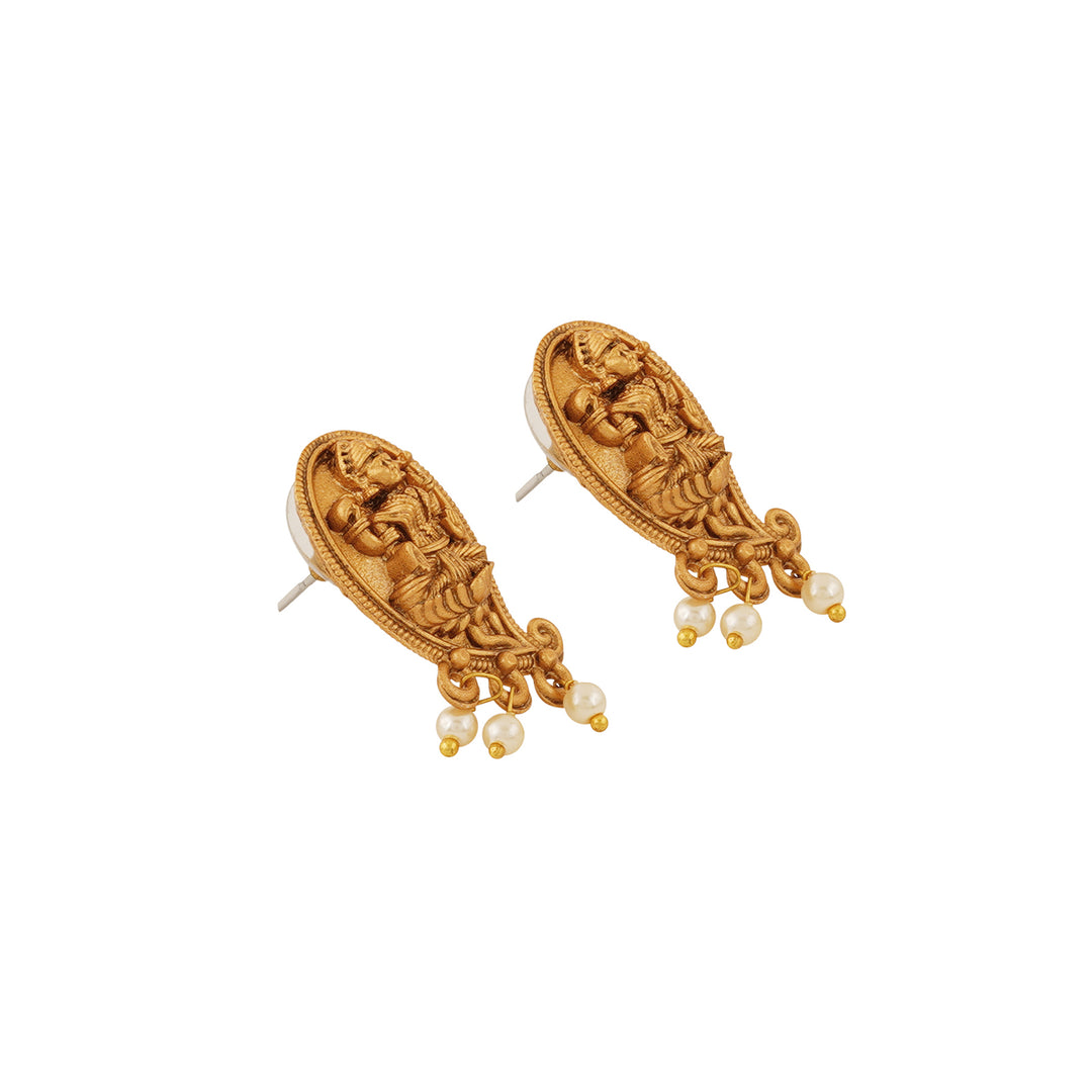Teejh Kushan Gold And Necklace Set