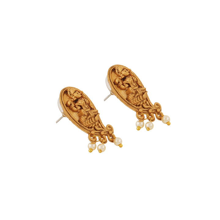 Teejh Kushan Gold And Necklace Set