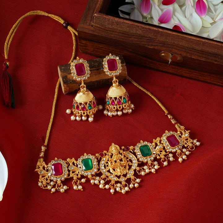 Teejh Glossy Finish Gold &amp; Multicoloured Set