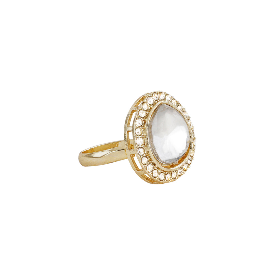 Teejh Light Gold Polki Ring