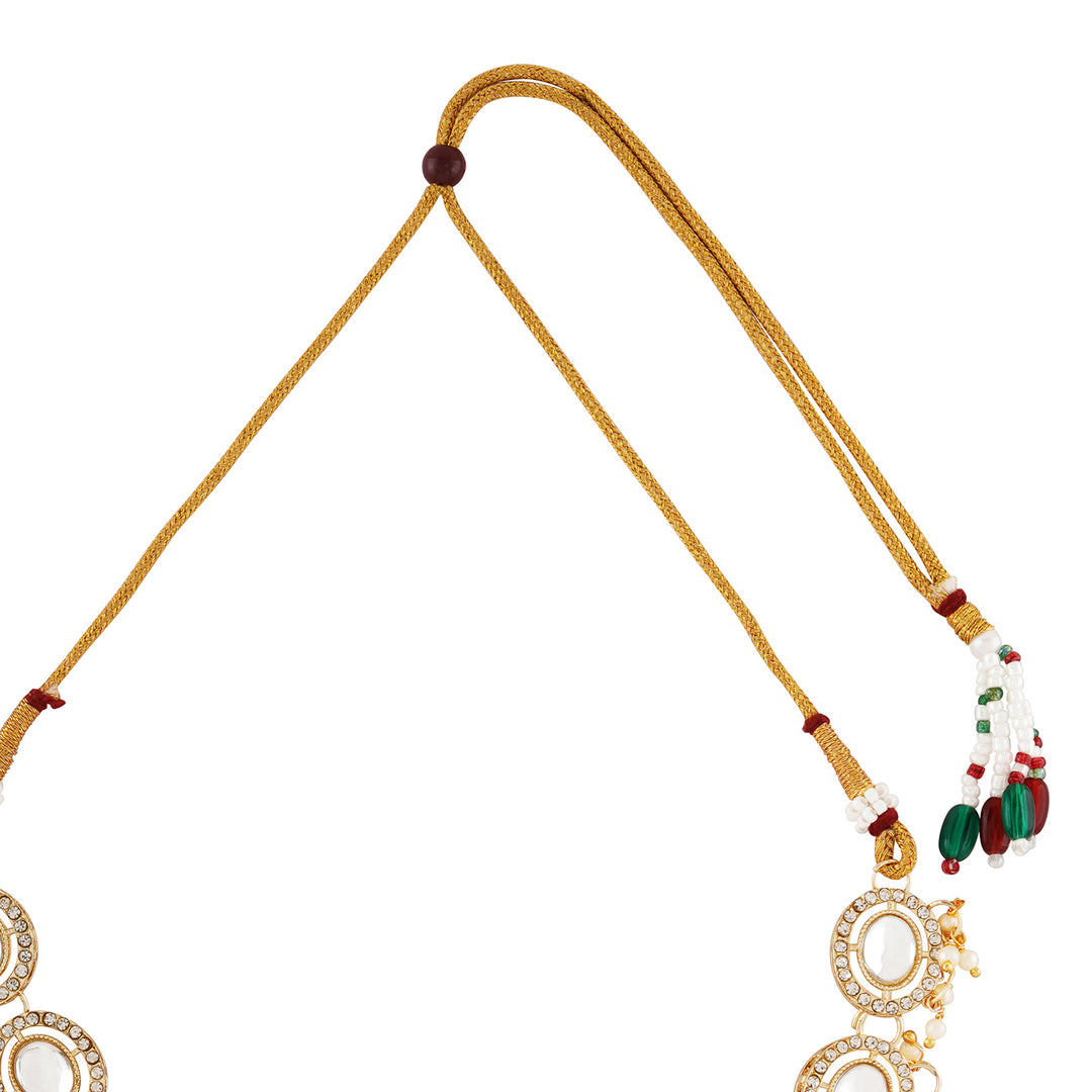 Teejh Jhilmil Light Gold Necklace Set