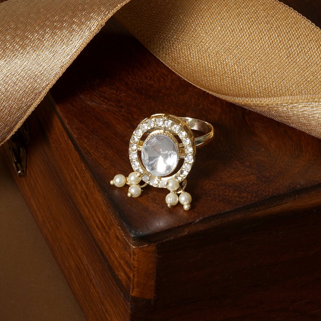 Teejh Jhilmil Light Gold Ring