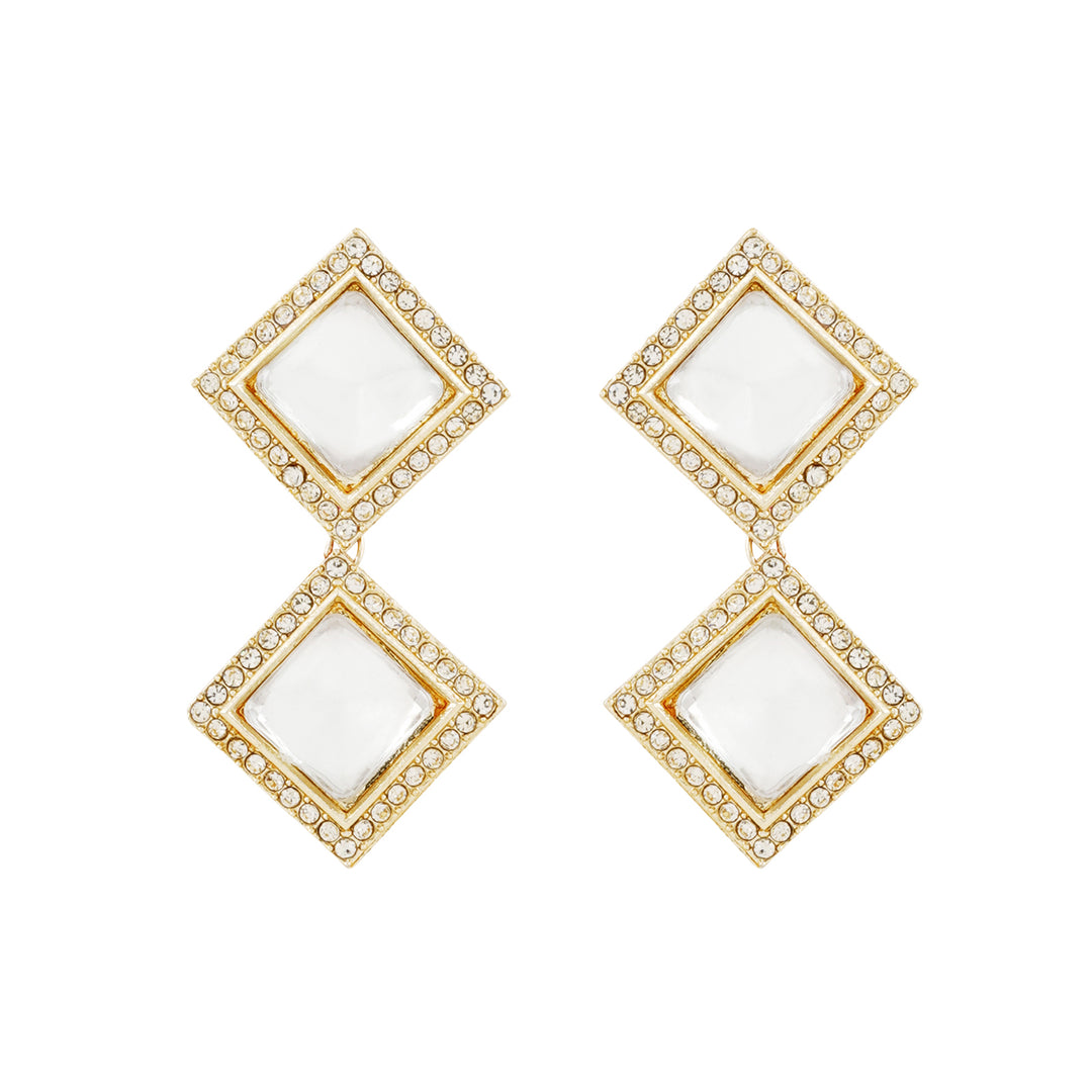 Teejh Moksha Light Gold Uncut Stone Necklace Set