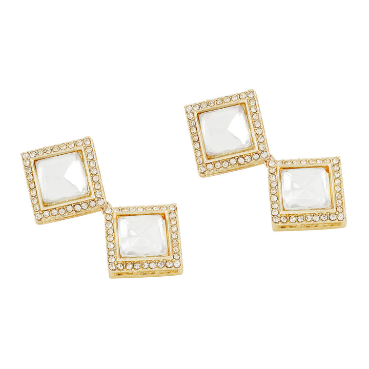 Teejh Moksha Light Gold Uncut Stone Necklace Set