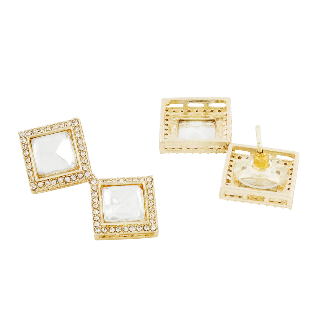 Teejh Moksha Light Gold Uncut Stone Necklace Set