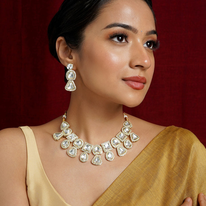 Teejh Taani Light Gold Necklace Set