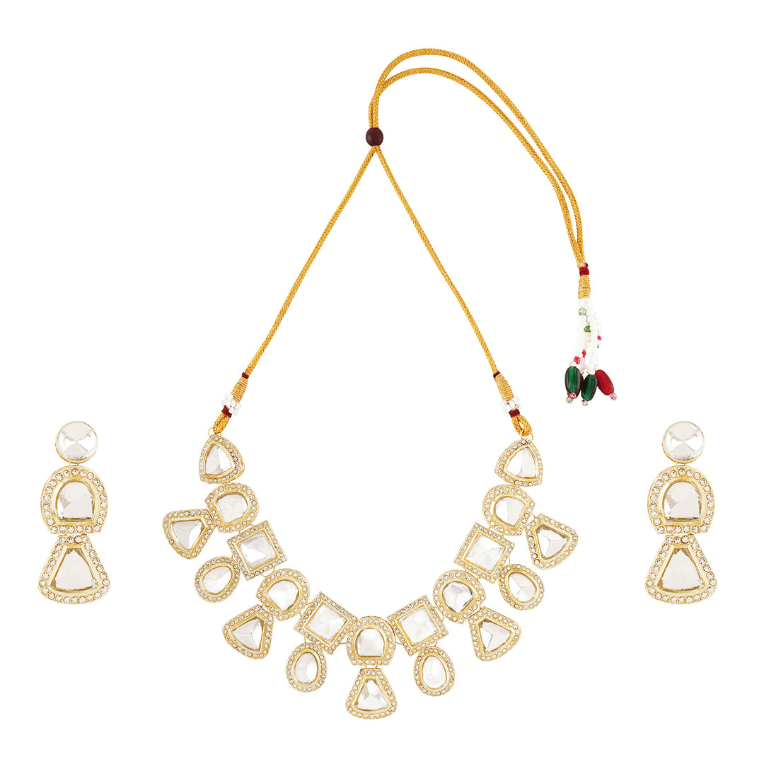 Teejh Taani Light Gold Necklace Set