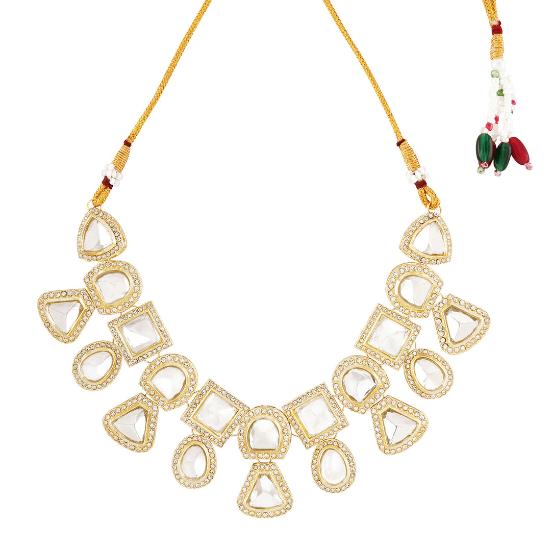 Teejh Taani Light Gold Necklace Set