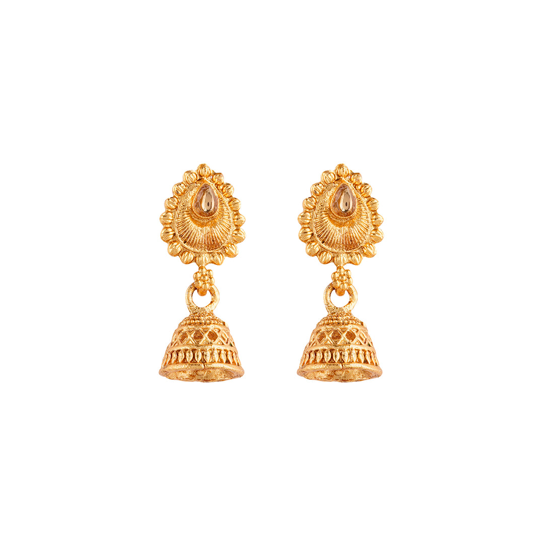 Teejh Durga Gold Red And Green Necklace Set