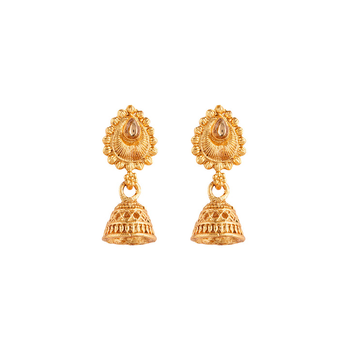 Teejh Durga Gold Red And Green Necklace Set