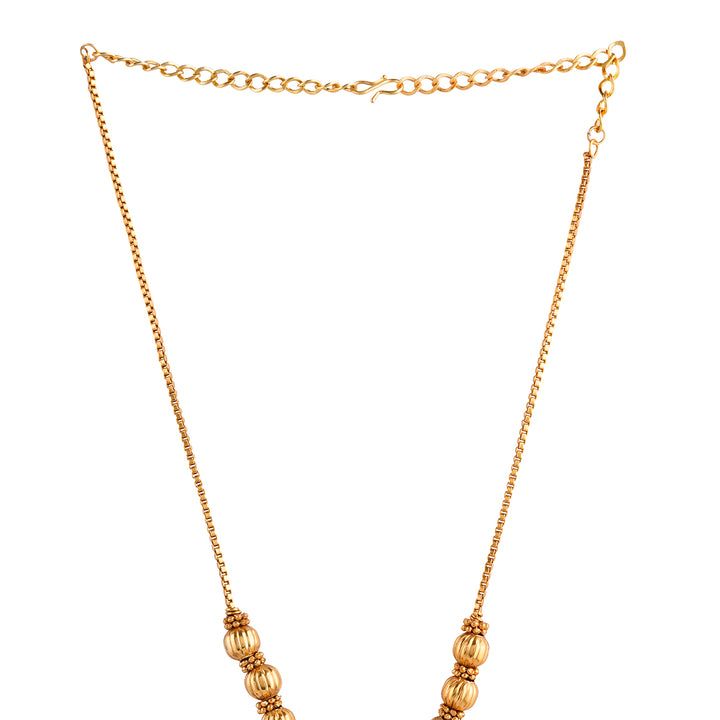 Teejh Kahlima Gold Red And Green Necklace Set