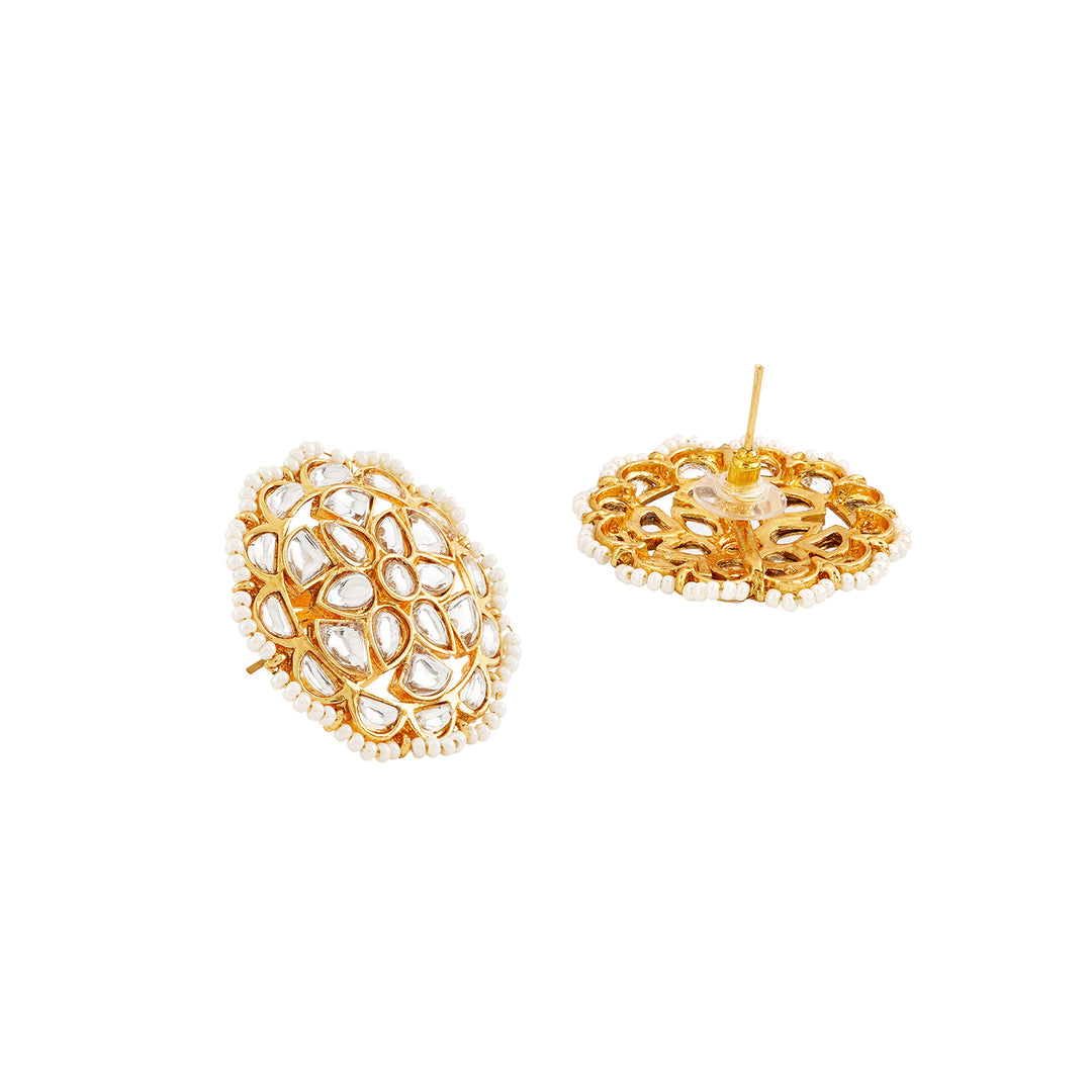 Teejh Lalima Gold And White Stud