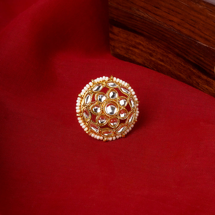 Teejh Lena Gold And White Ring