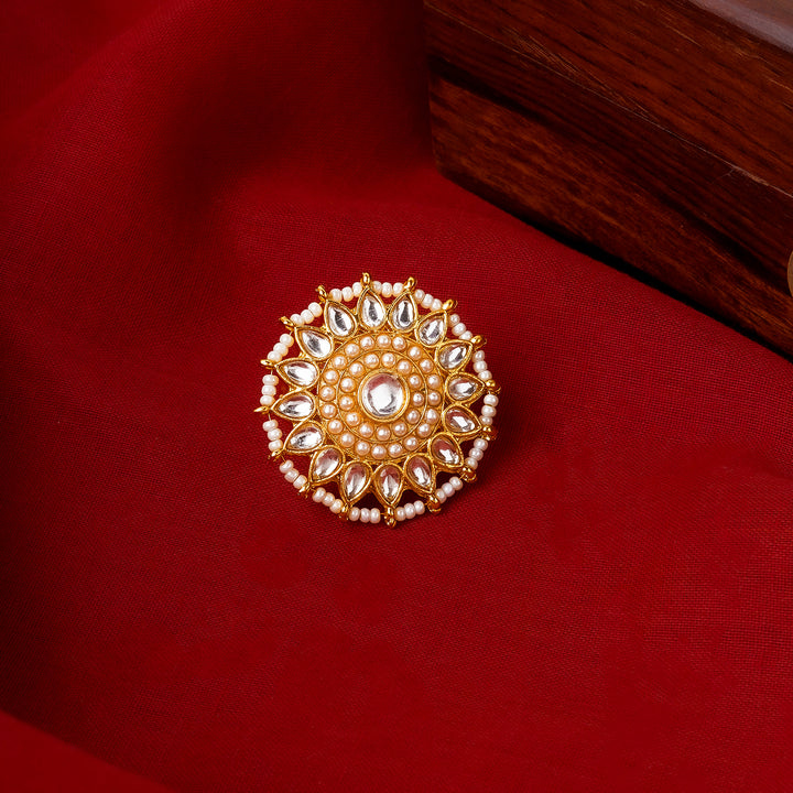 Teejh Madan Gold And White Ring