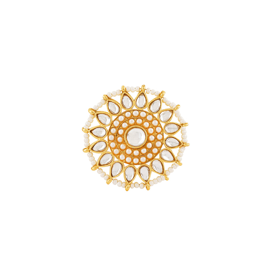 Teejh Madan Gold And White Ring