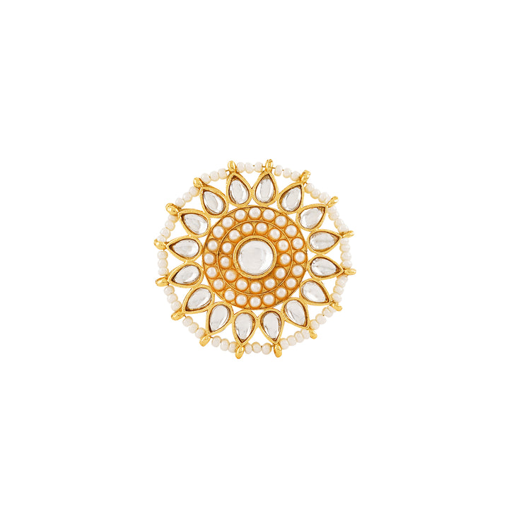 Teejh Madan Gold And White Ring