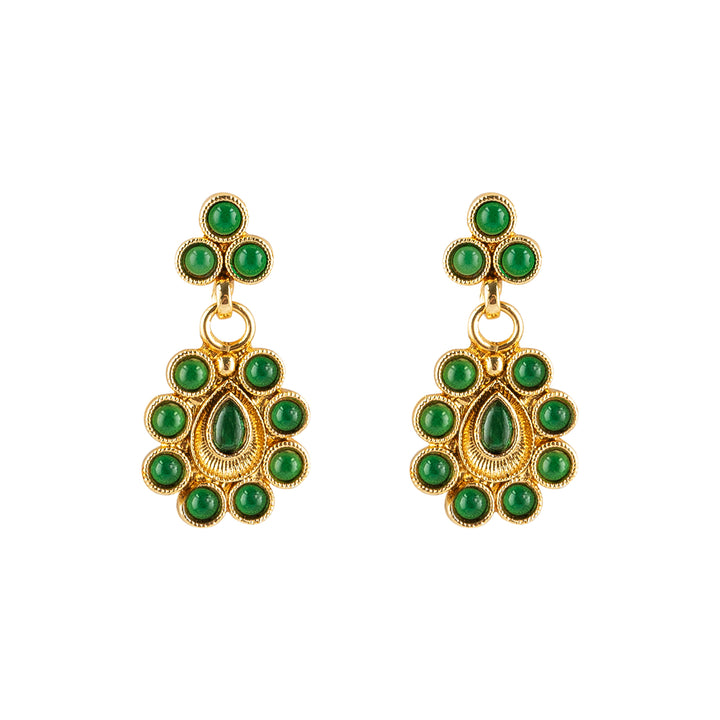Teejh Farisha Green Gold Necklace Set