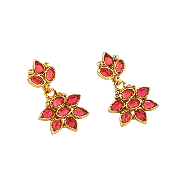 Teejh Gauranshi Ruby Gold Necklace Set