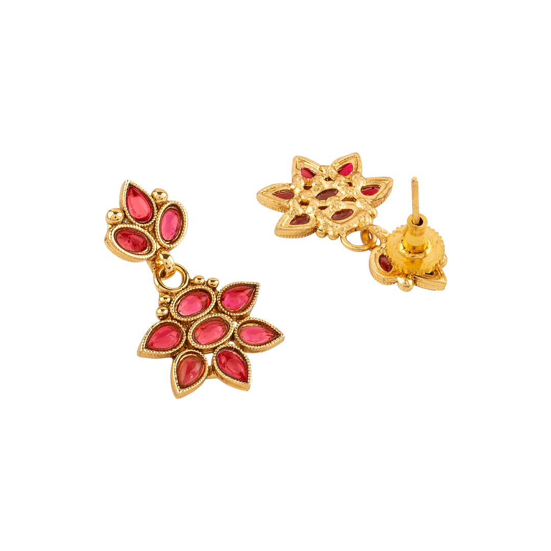 Teejh Gauranshi Ruby Gold Necklace Set