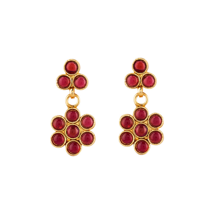 Teejh Vismaya Ruby Gold Necklace Set