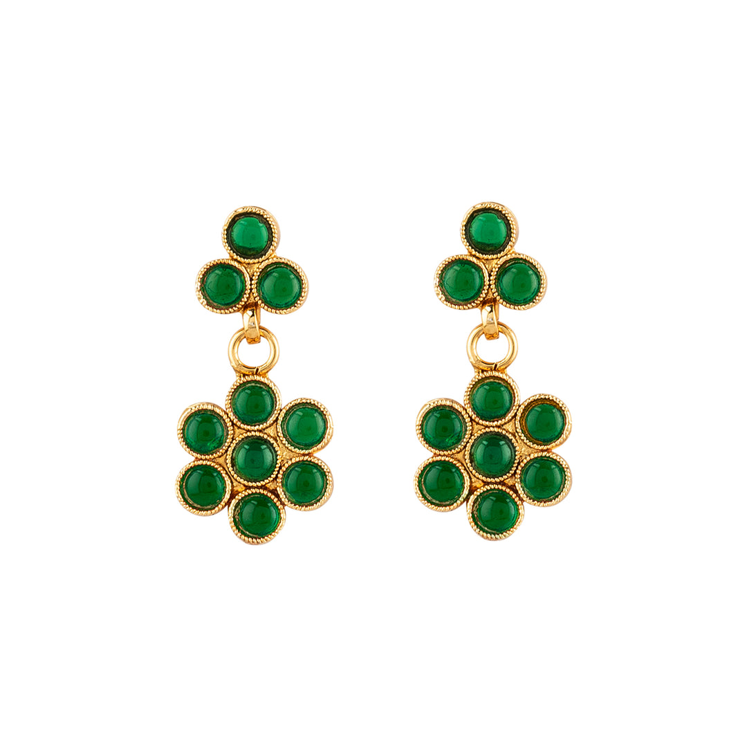 Teejh Madhulika Green Gold Necklace Set