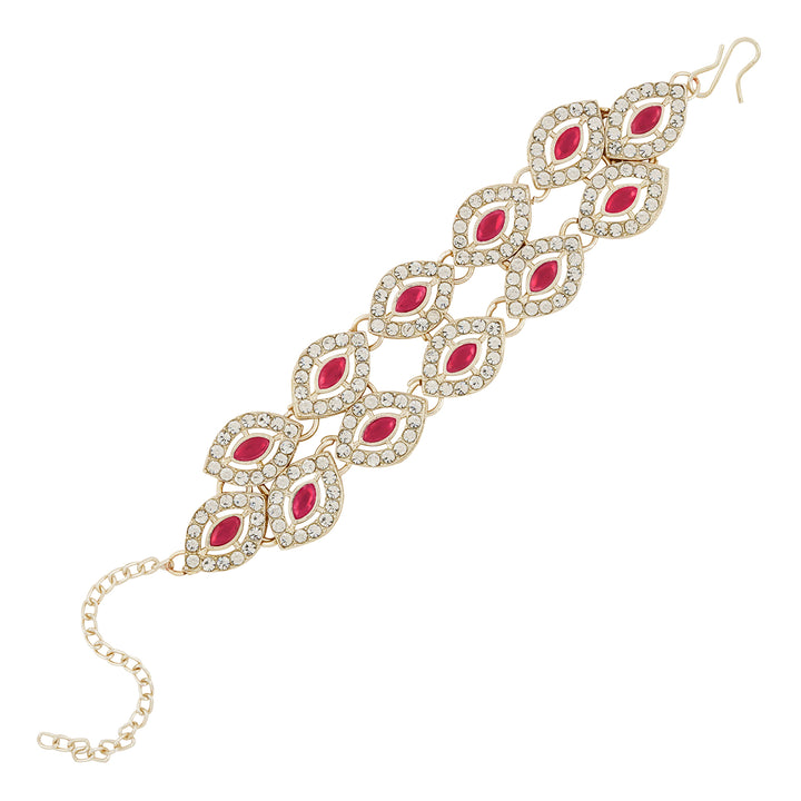 Teejh Kiya Silver Red Bracelet