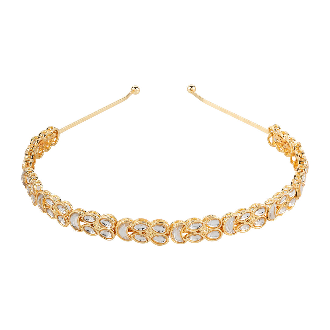 Teejh Kamya Gold &amp; White Hairband