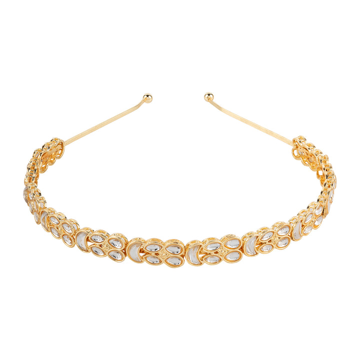 Teejh Kamya Gold &amp; White Hairband