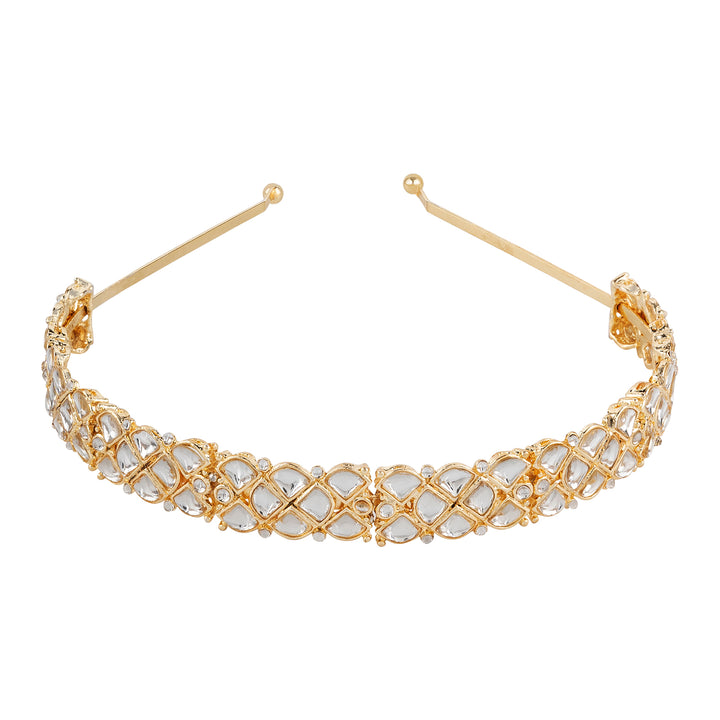 Teejh Parineeta Gold &amp; White Hairband