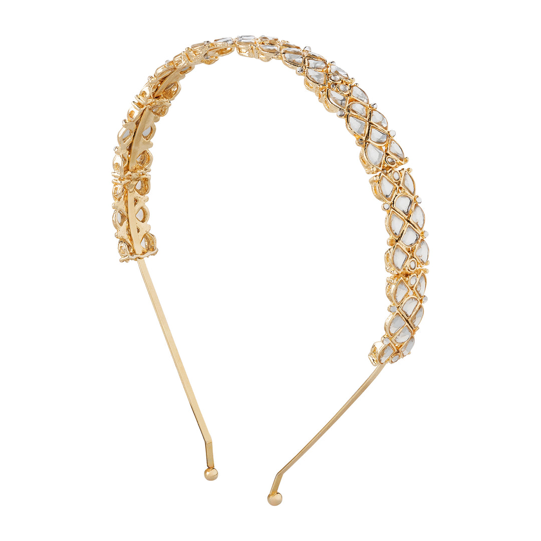 Teejh Parineeta Gold &amp; White Hairband