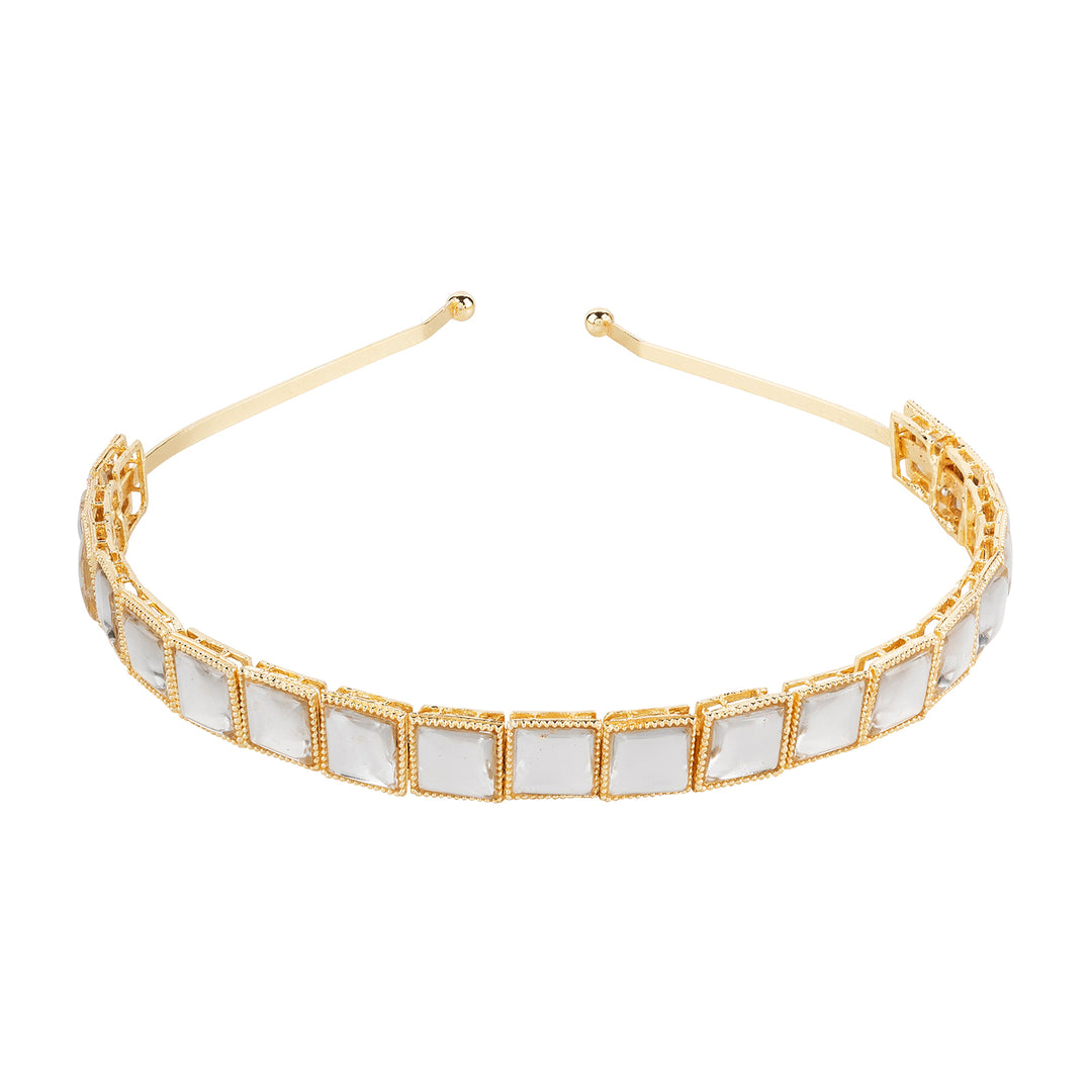 Teejh Vanitha Gold &amp; White Hairband