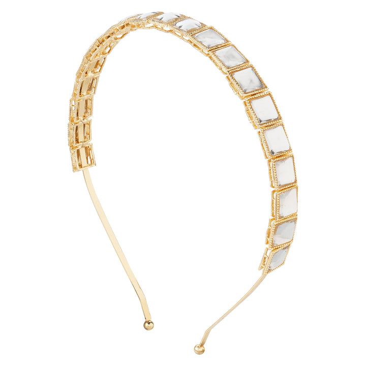 Teejh Vanitha Gold &amp; White Hairband