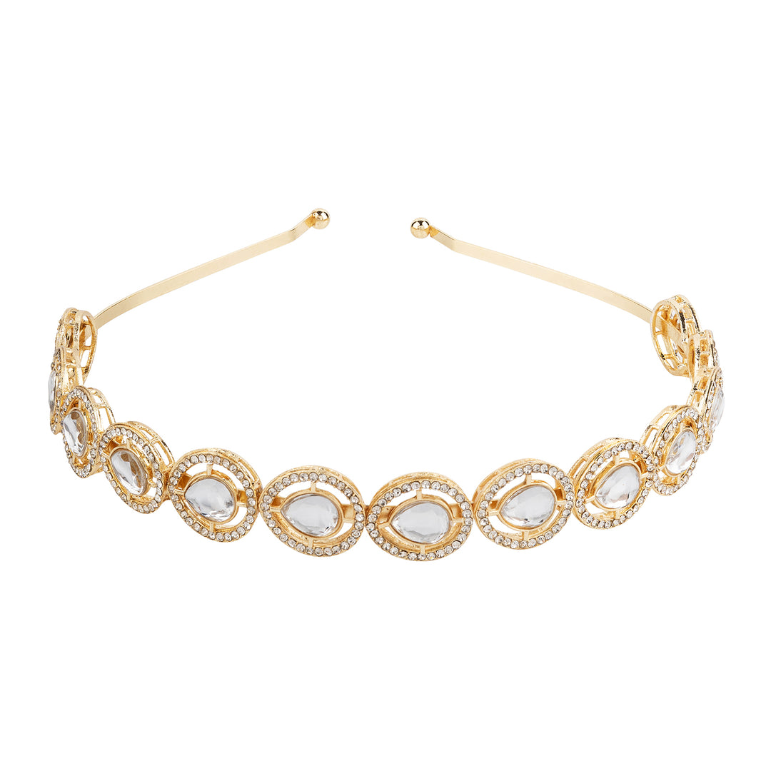 Teejh Vidhula Gold &amp; White Hairband