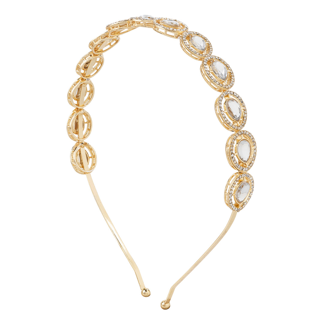 Teejh Vidhula Gold &amp; White Hairband