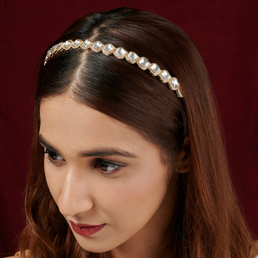 Teejh Sona Gold &amp; White Hairband