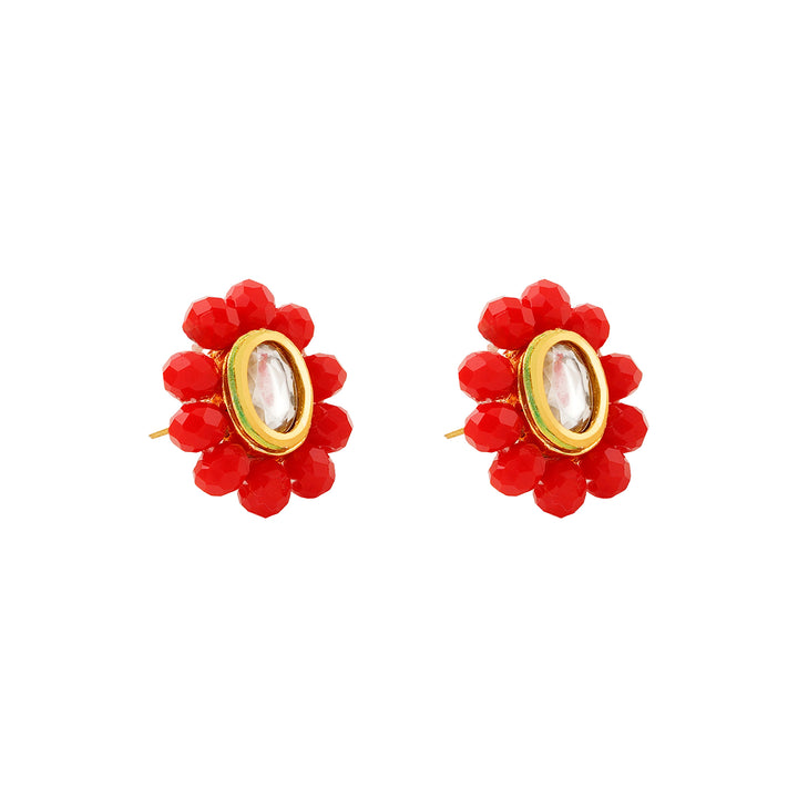 Teejh Nithila Red Beaded Necklace Set