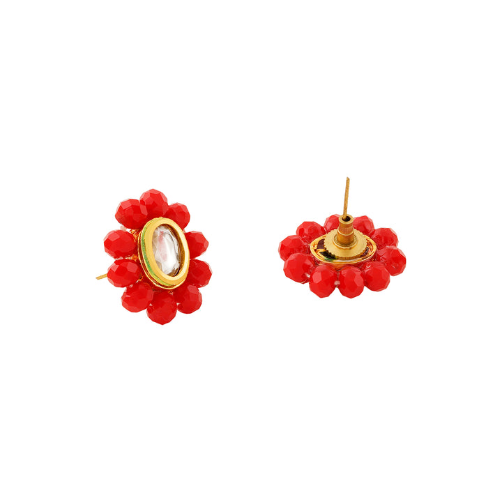 Teejh Nithila Red Beaded Necklace Set