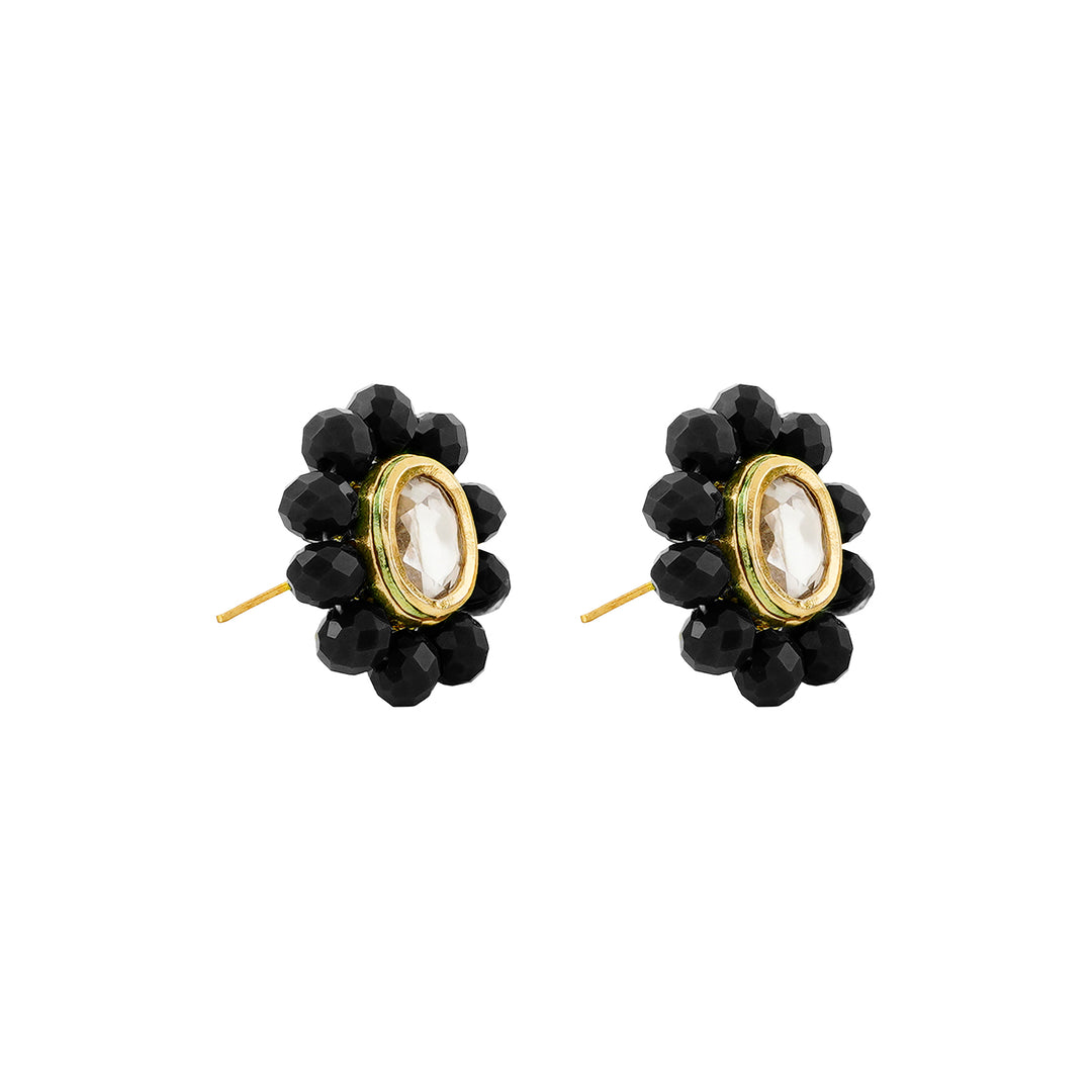 Teejh Nithila Black Beaded Necklace Set