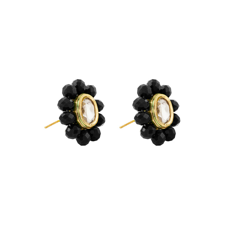 Teejh Nithila Black Beaded Necklace Set
