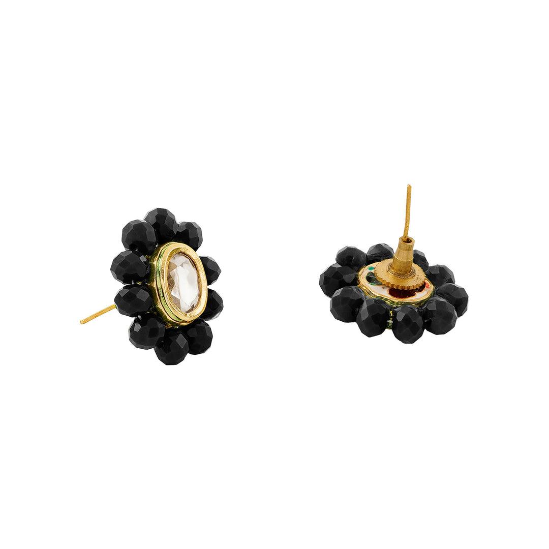 Teejh Nithila Black Beaded Necklace Set