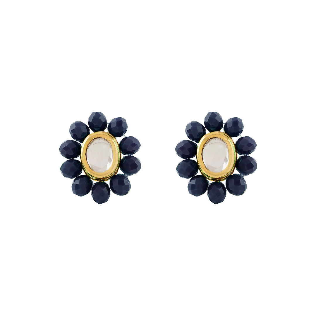Teejh Nithila Dark blue Beaded Necklace Set