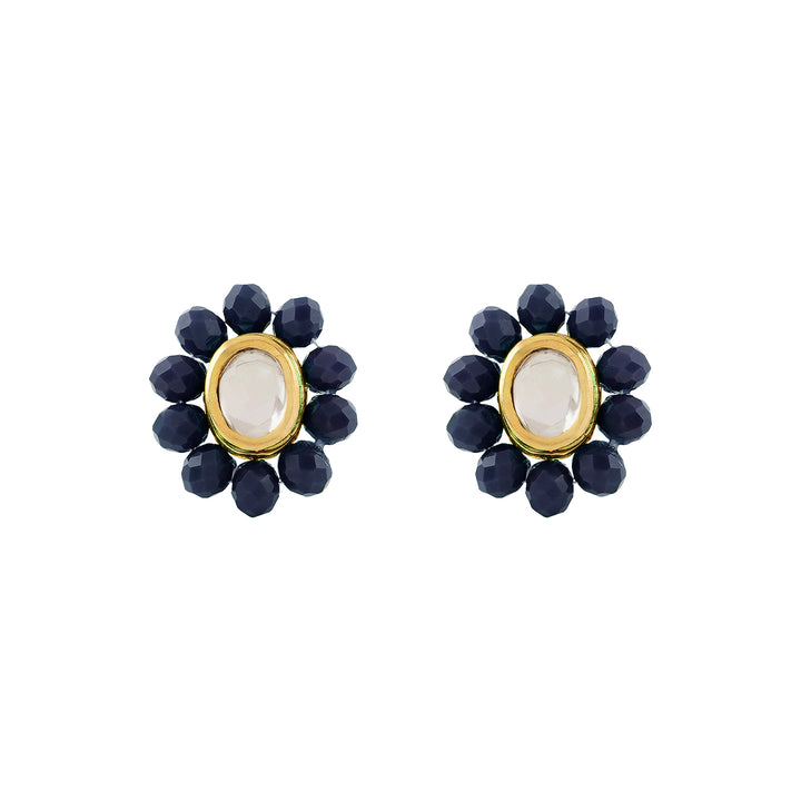 Teejh Nithila Dark blue Beaded Necklace Set